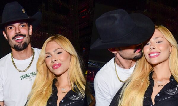 Luan Pereira posa com Victoria Miranda na Festa do Peão de Barretos após reatarem noivado