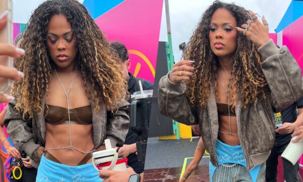 Marvvila usa look com ‘Bento Ribeiro’ escrito e mais de mil cristais no Rock in Rio; Confira!