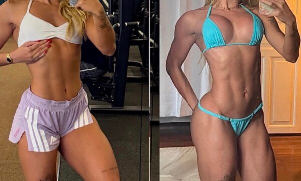 De biquíni, namorada de Jesus Luz impressiona com antes e depois do corpo em 2 meses: 'Diferença nítida'